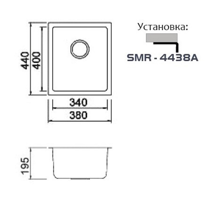 Мойка для кухни seaman eco roma smr 4438a